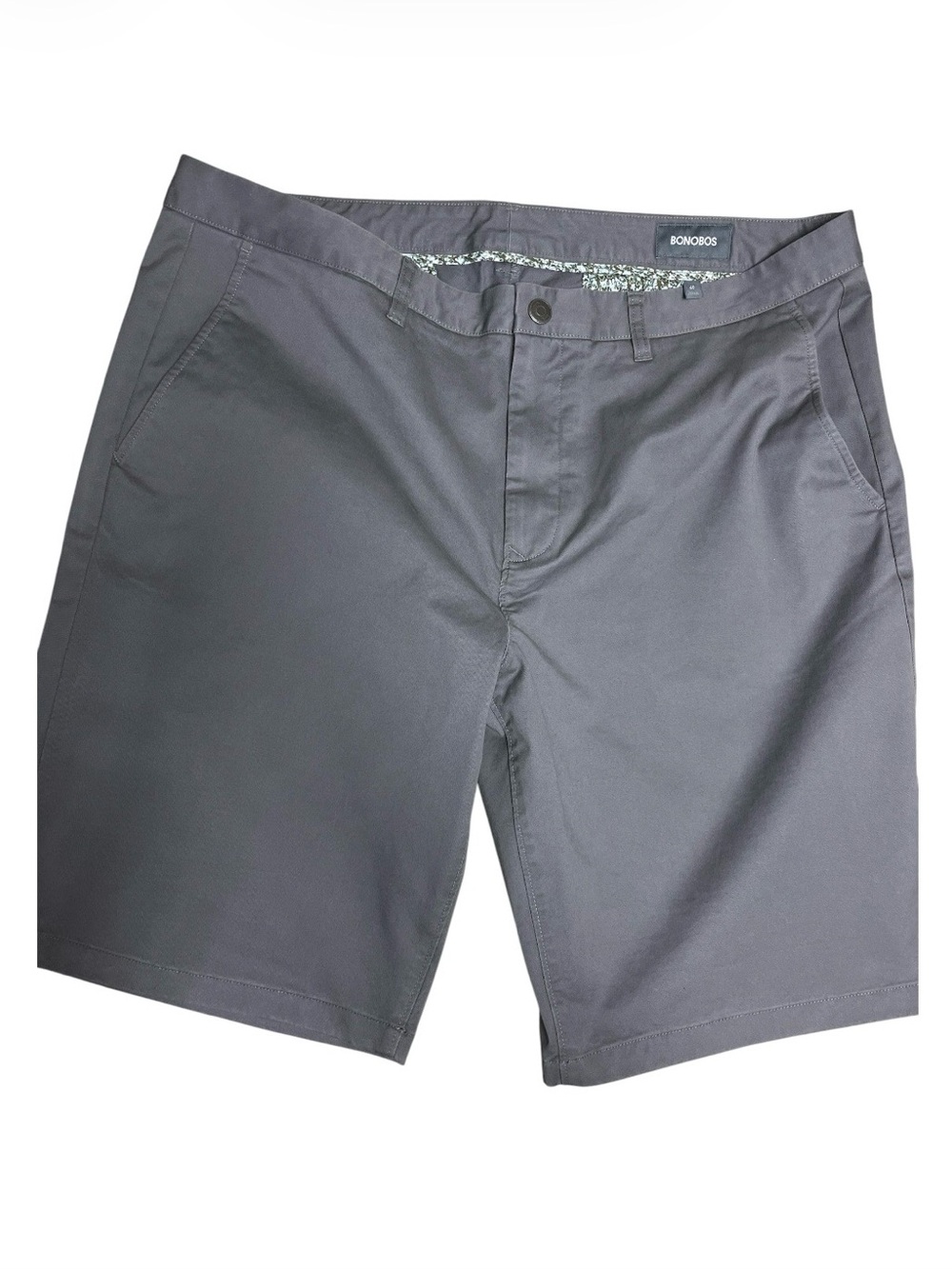 NWT Bonobos Men’s Washed Chino Shorts - Grey - Size 40